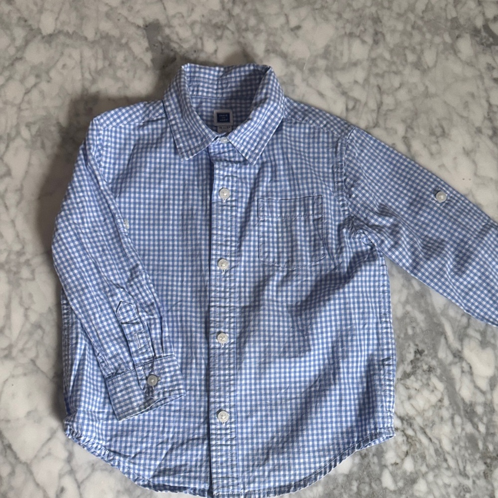Jane and Jack 18-24 m Blue Checkered Shirt